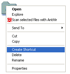 Create a shortcut Create a shortcut