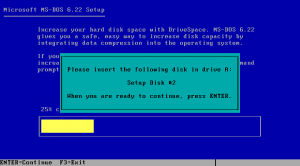 DOS wants the next disk