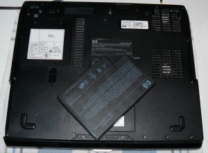 The Laptop's battery has been removed