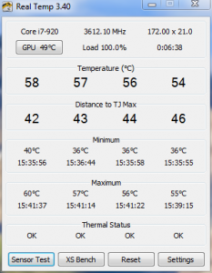 Core Temps @ 3.6Ghz 1.2v Load